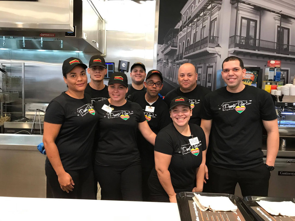 El Meson Sandwiches collect, transport and distribute emergency supplies for hurricane Maria victims in Puerto Rico.