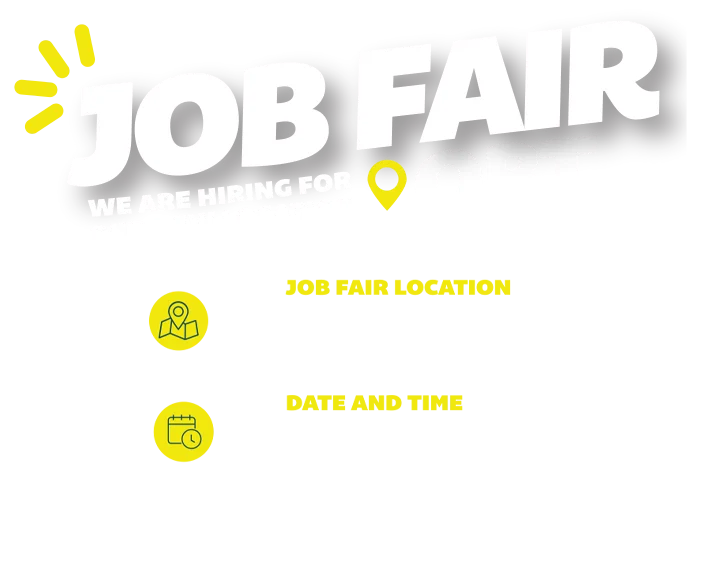JOB FAIR WE ARE HIRING FOR OUR NEW LOCATION JOB FAIR LOCATION Meson Sandwiches, Lee Vista Promenade DATE AND TIME August 6th, 2026 9:00am - 1:00pm